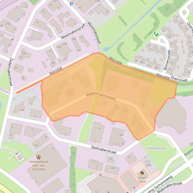 Kaart van postcodegebied 9403VC.