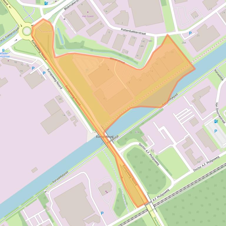 Kaart van postcodegebied 9403VJ.