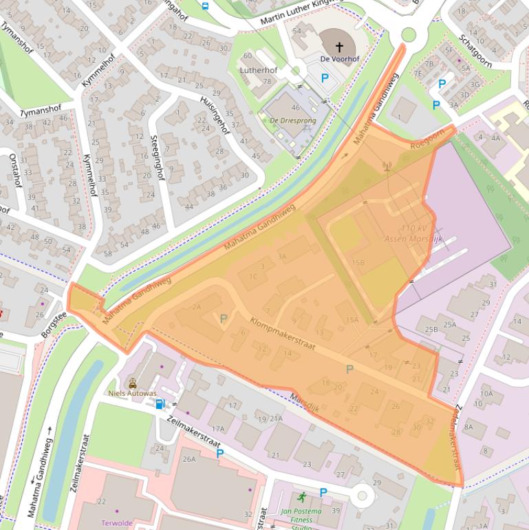 Kaart van postcodegebied 9403VL.