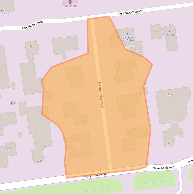 Kaart van postcodegebied 9403VT.