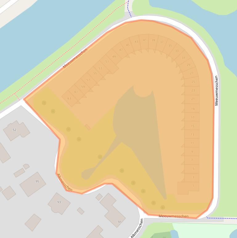 Kaart van postcodegebied 9403WZ.