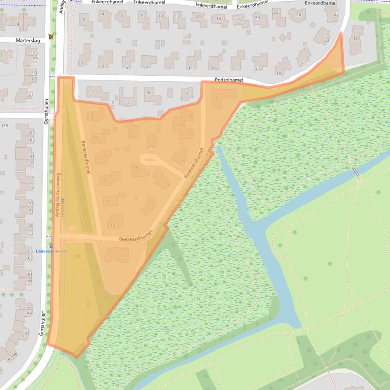 Kaart van postcodegebied 9403XA.