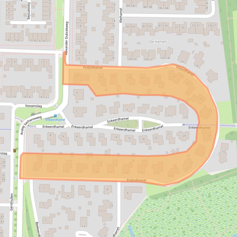 Kaart van postcodegebied 9403XD.