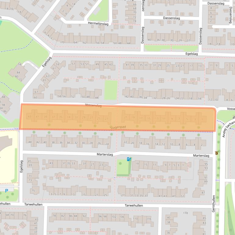 Kaart van postcodegebied 9403XH.