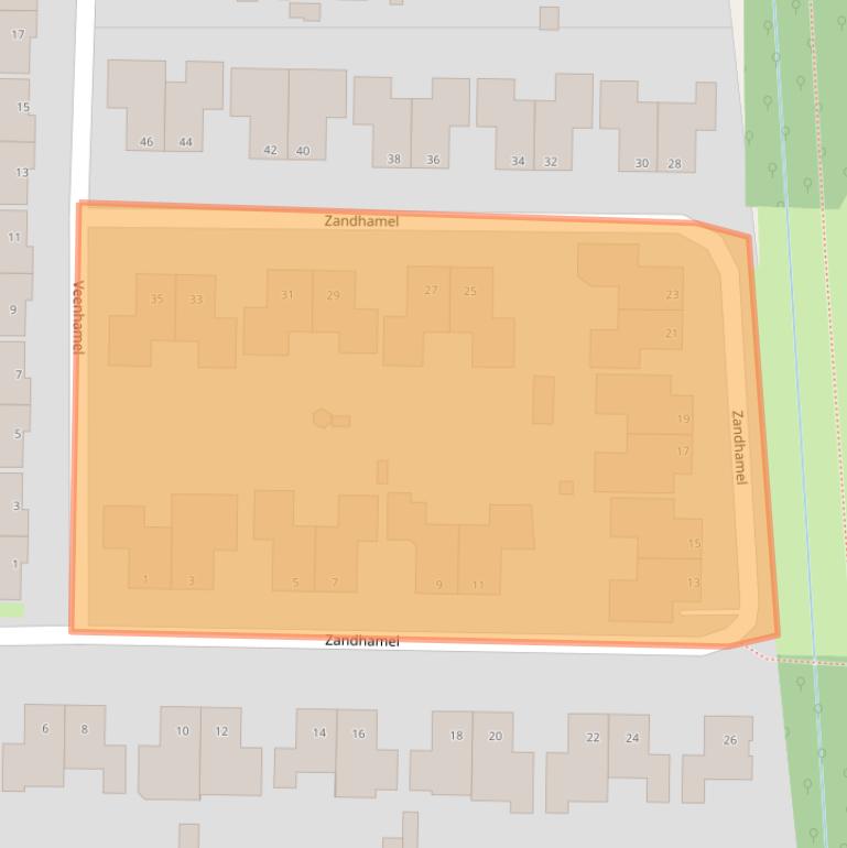 Kaart van postcodegebied 9403XP.