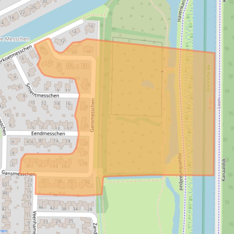 Kaart van postcodegebied 9403XR.