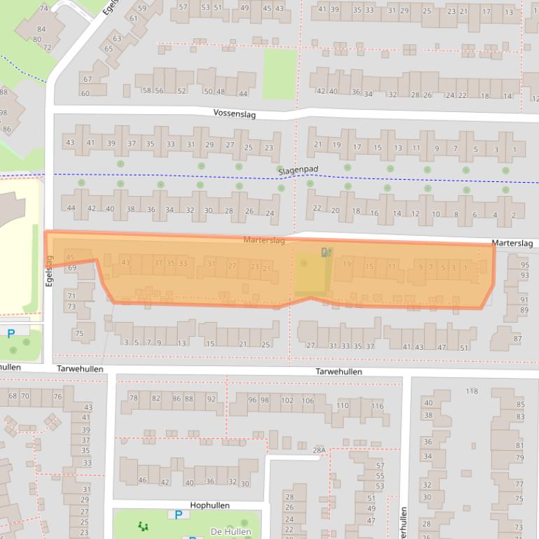 Kaart van postcodegebied 9403XT.