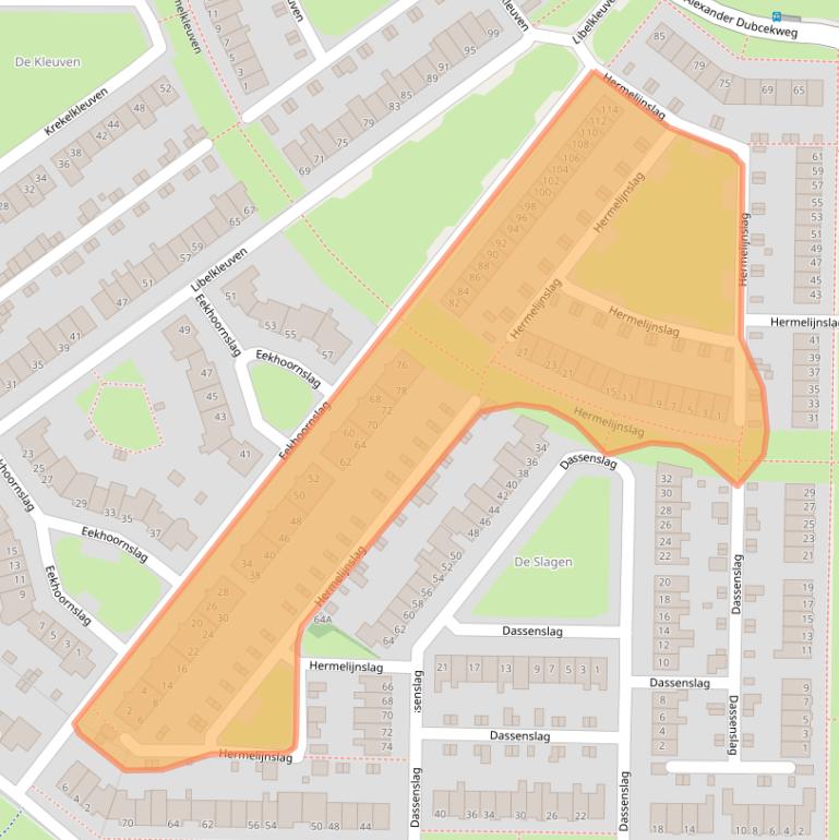 Kaart van postcodegebied 9403XZ.