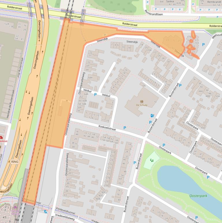 Kaart van postcodegebied 9404AA.