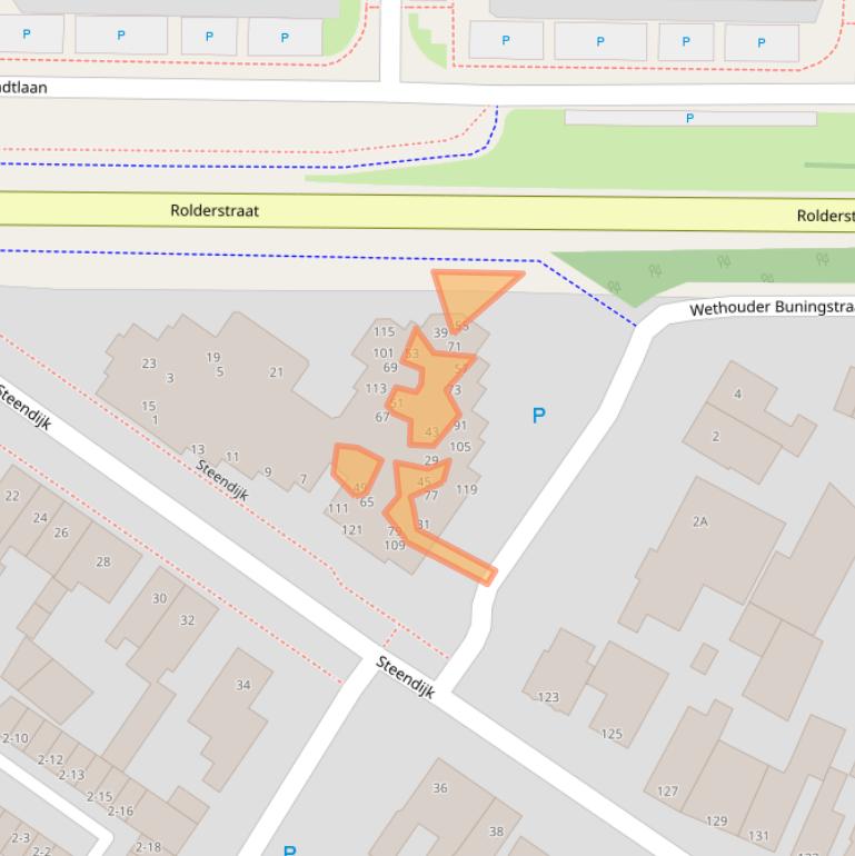 Kaart van postcodegebied 9404AB.