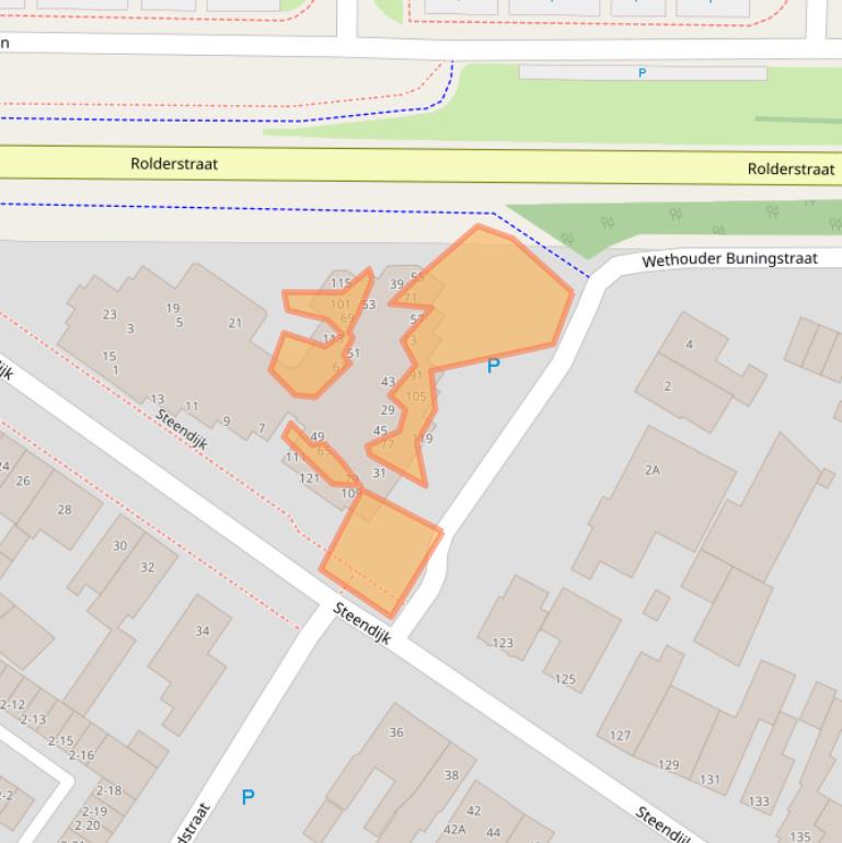 Kaart van postcodegebied 9404AC.