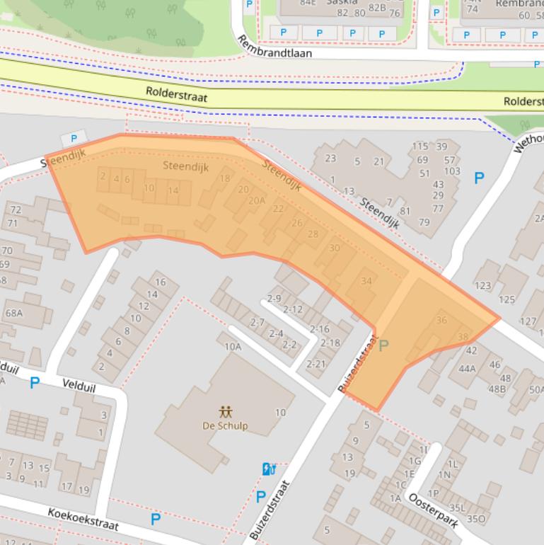 Kaart van postcodegebied 9404AE.