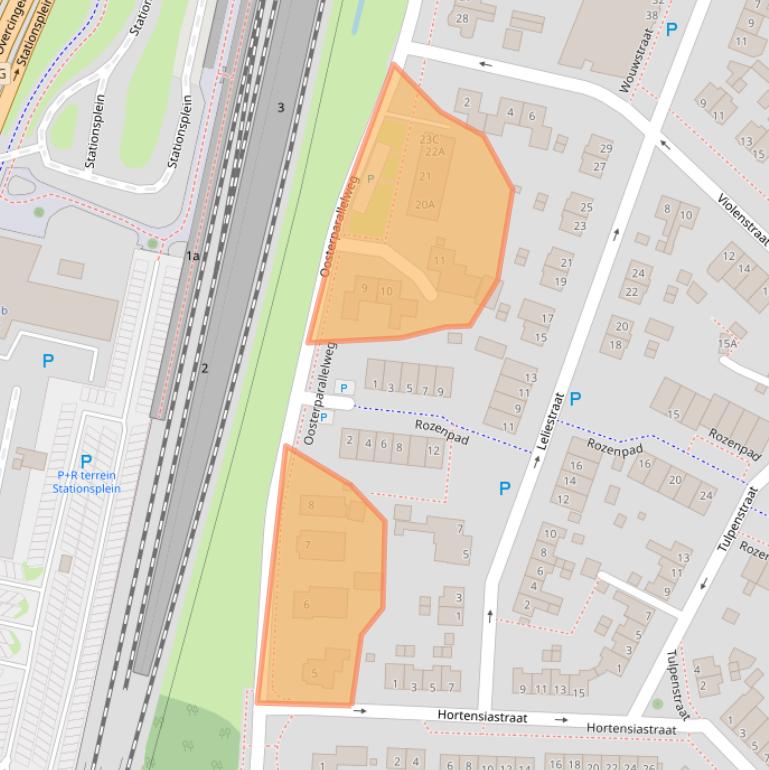 Kaart van postcodegebied 9404AV.