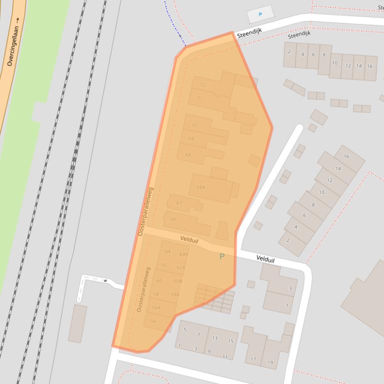 Kaart van postcodegebied 9404AZ.