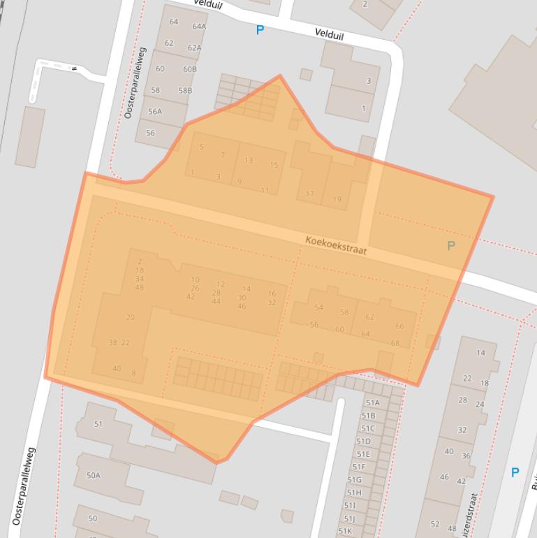 Kaart van postcodegebied 9404BL.