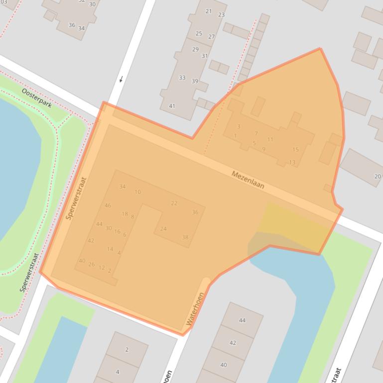 Kaart van postcodegebied 9404BS.