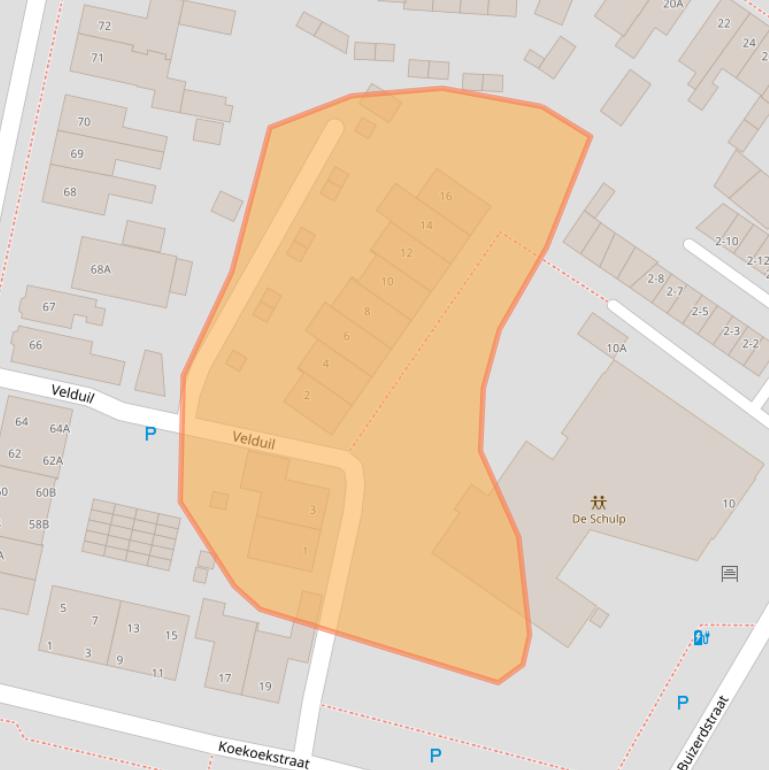 Kaart van postcodegebied 9404BZ.