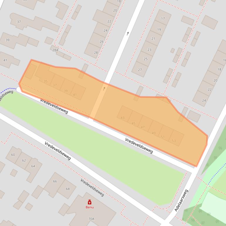 Kaart van postcodegebied 9404CB.