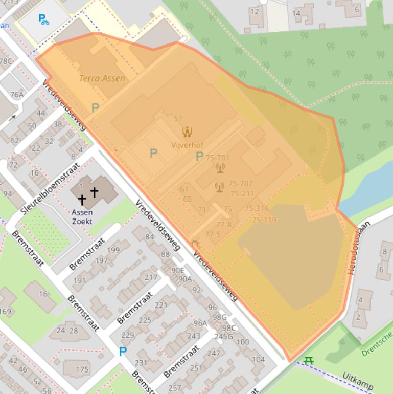 Kaart van postcodegebied 9404CC.
