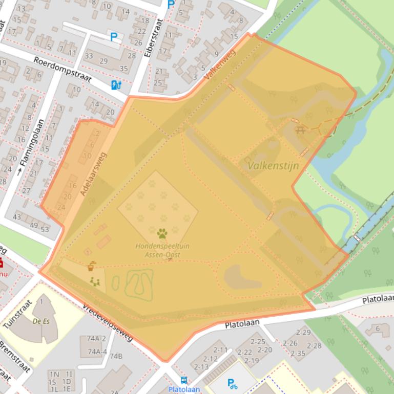 Kaart van postcodegebied 9404CW.