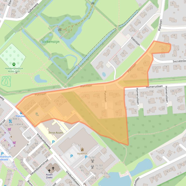 Kaart van postcodegebied 9404EN.