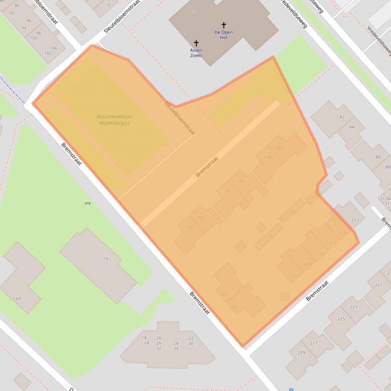 Kaart van postcodegebied 9404GB.