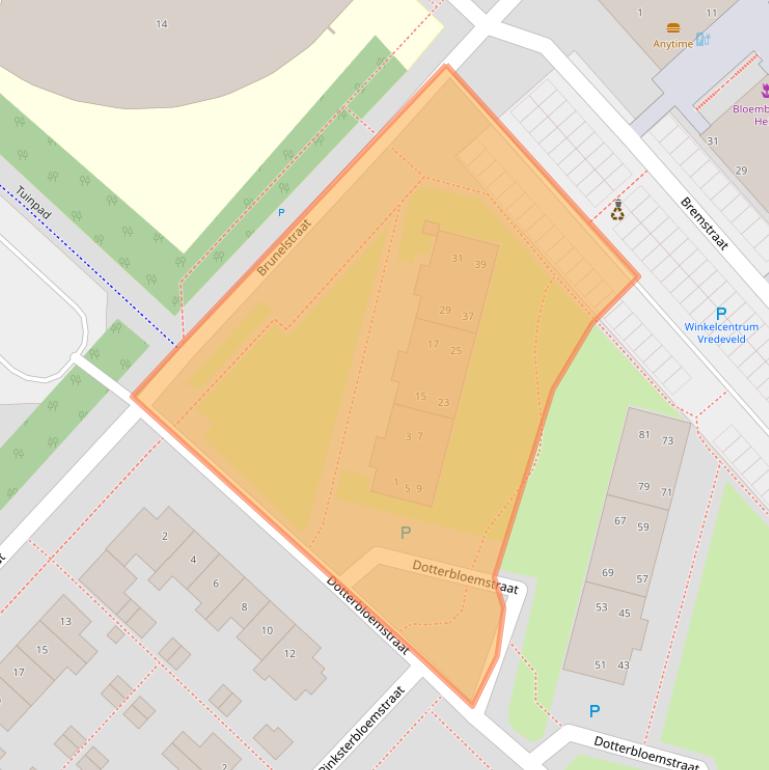 Kaart van postcodegebied 9404GG.