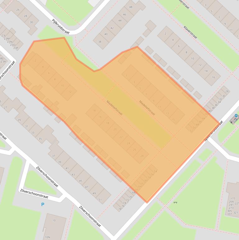 Kaart van postcodegebied 9404GT.