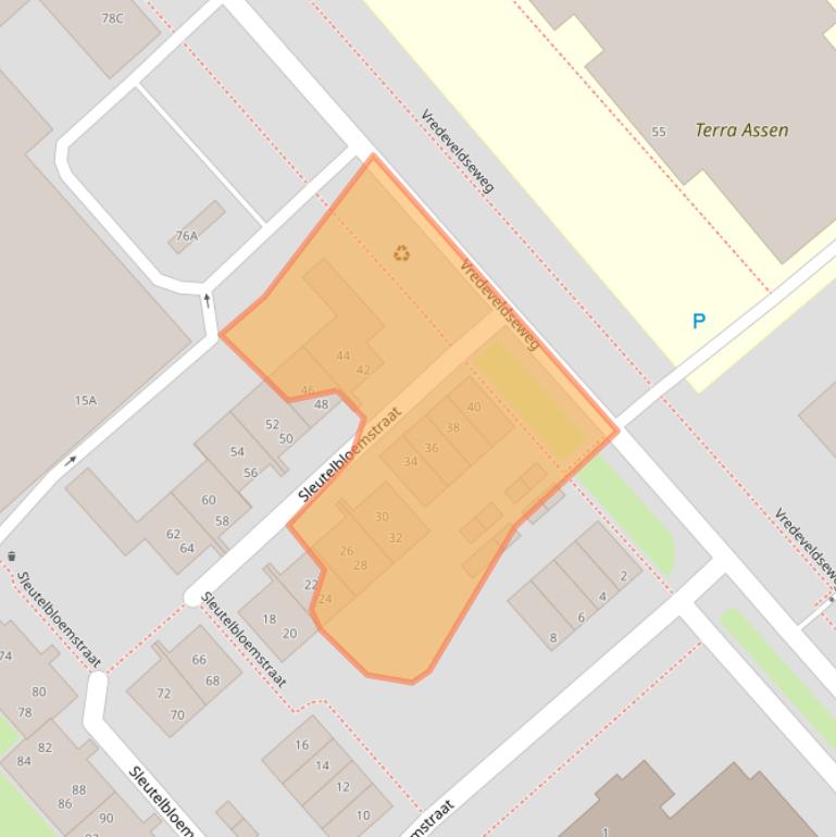Kaart van postcodegebied 9404GW.