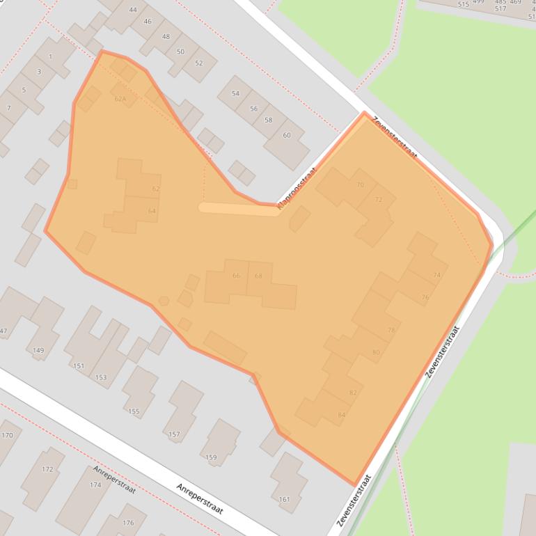 Kaart van postcodegebied 9404JM.