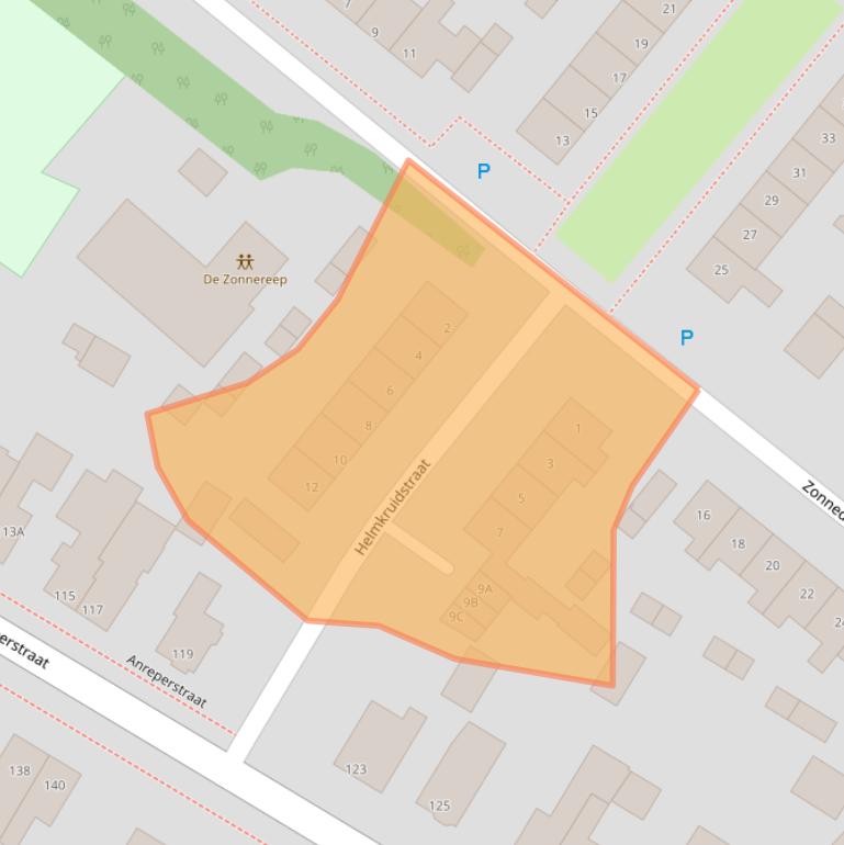 Kaart van postcodegebied 9404JS.