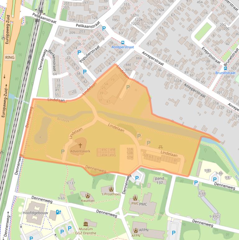 Kaart van postcodegebied 9404KR.