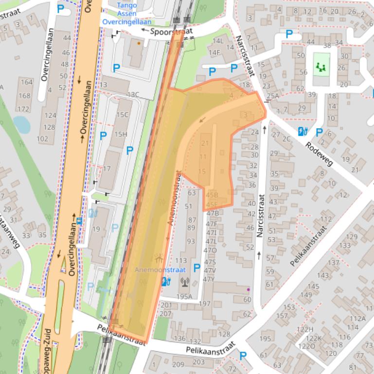 Kaart van postcodegebied 9404RA.