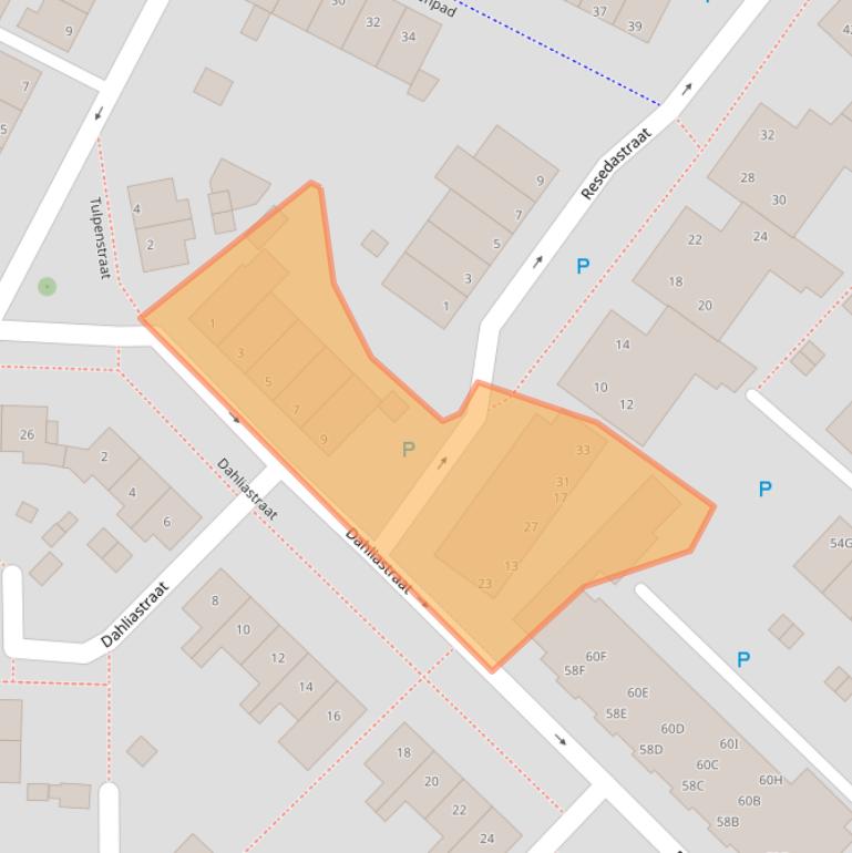 Kaart van postcodegebied 9404RW.