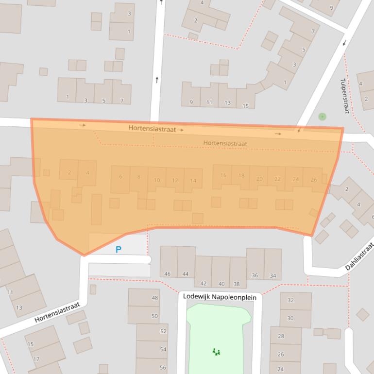 Kaart van postcodegebied 9404SJ.