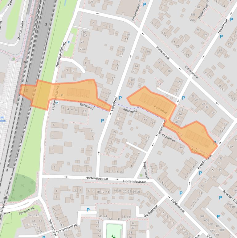Kaart van postcodegebied 9404SK.