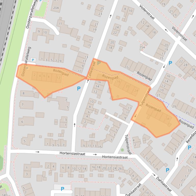 Kaart van postcodegebied 9404SL.