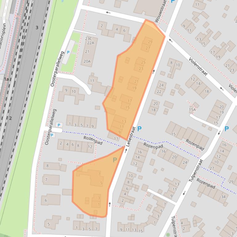 Kaart van postcodegebied 9404SM.