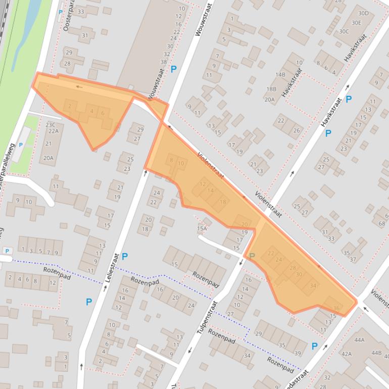 Kaart van postcodegebied 9404ST.