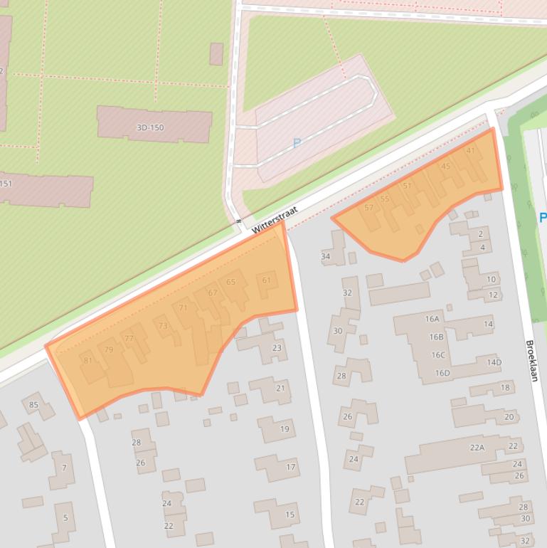 Kaart van postcodegebied 9405AD.