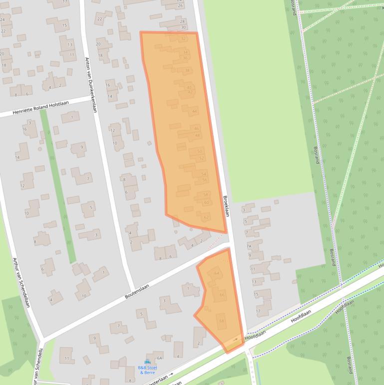 Kaart van postcodegebied 9405AN.