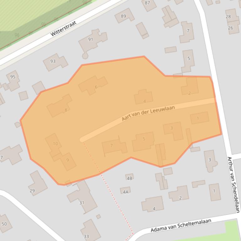 Kaart van postcodegebied 9405AW.