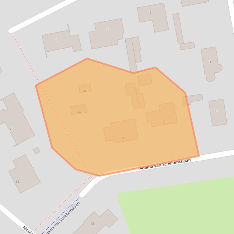 Kaart van postcodegebied 9405AX.