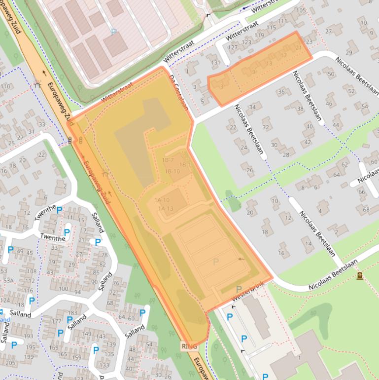 Kaart van postcodegebied 9405BB.
