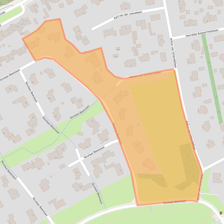 Kaart van postcodegebied 9405BC.