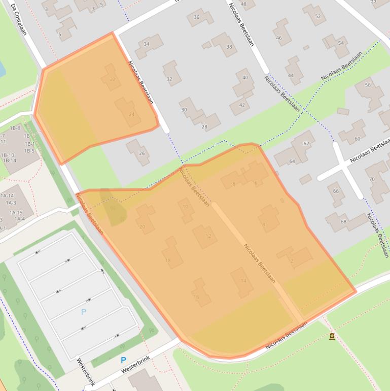 Kaart van postcodegebied 9405BD.
