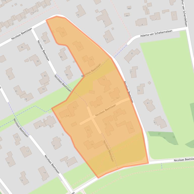 Kaart van postcodegebied 9405BG.