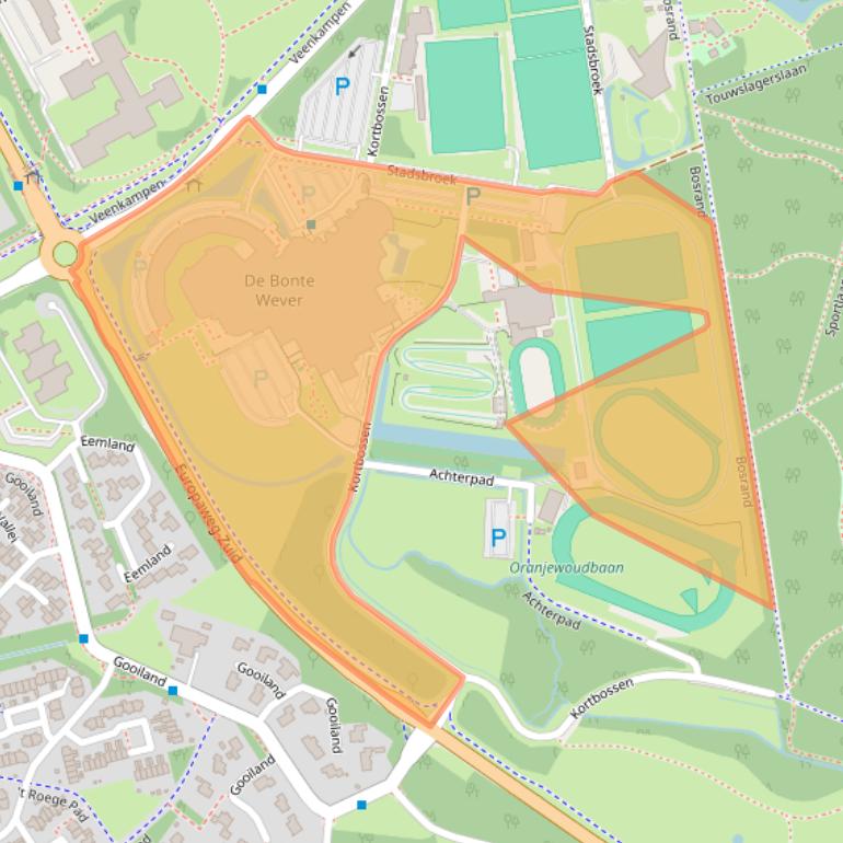 Kaart van postcodegebied 9405BK.