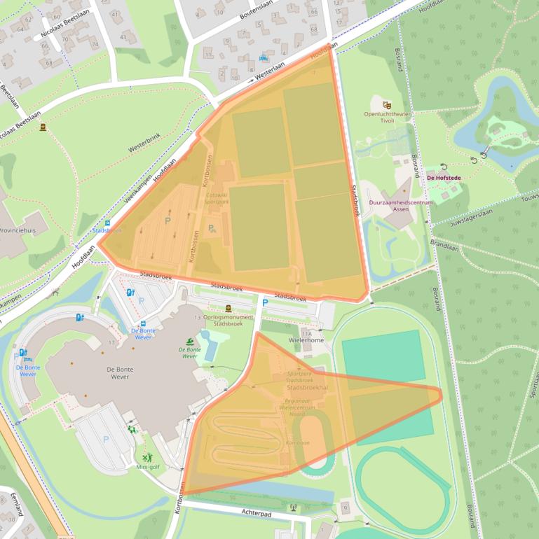 Kaart van postcodegebied 9405BM.