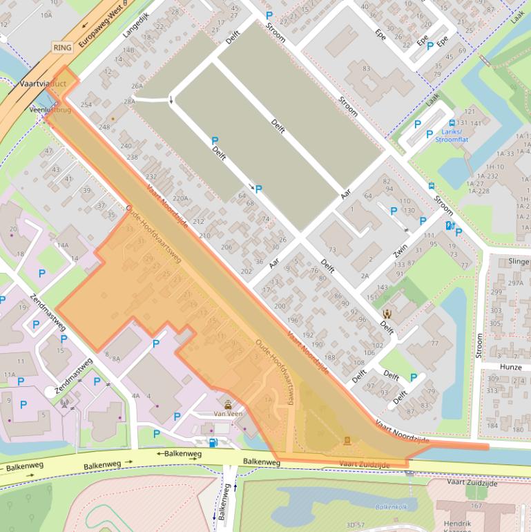 Kaart van postcodegebied 9405CA.